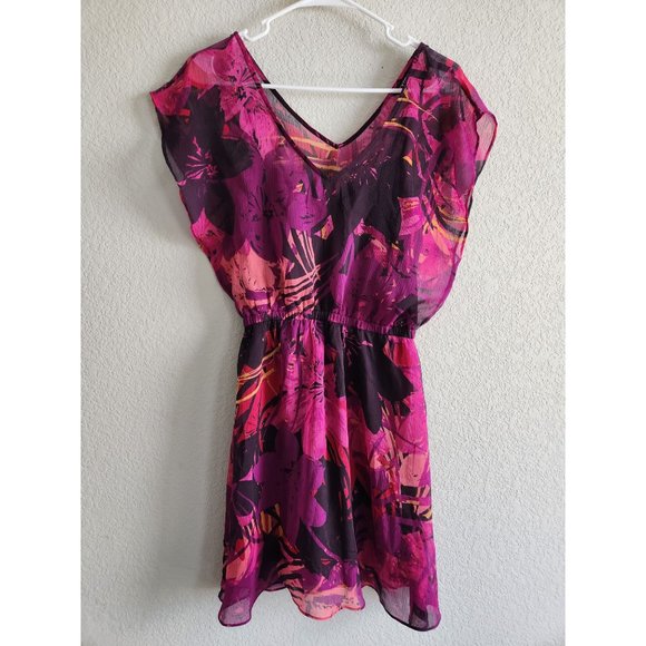 Express Dresses & Skirts - Express Womens Sz S Mini Dress Bright Pink and Black Y2K